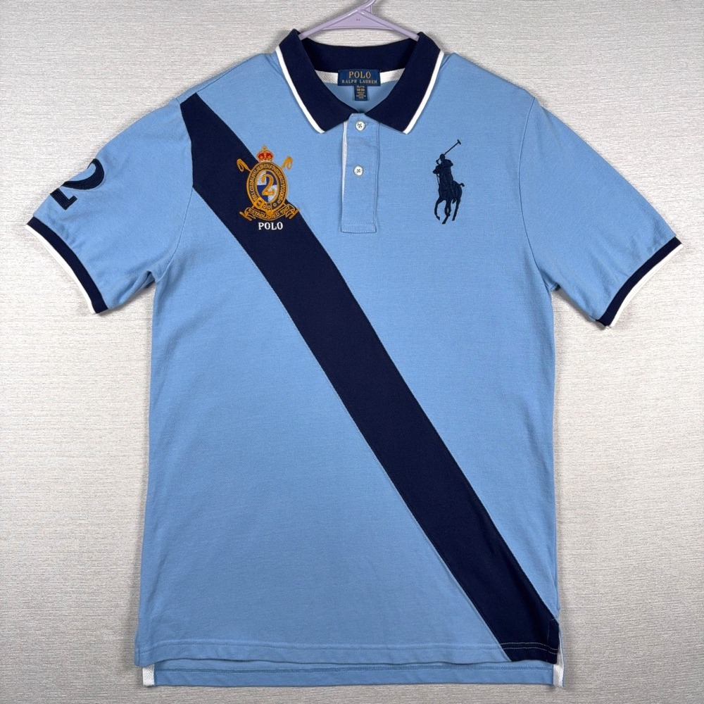 Polo Ralph Lauren Big Pony Polo Shirt Boys Size XL (18-20) Blue Cotton